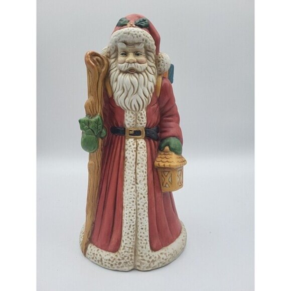 Vintage Santa 10" Musical Figurine Music Box North Pole Country Christmas - Picture 1 of 7